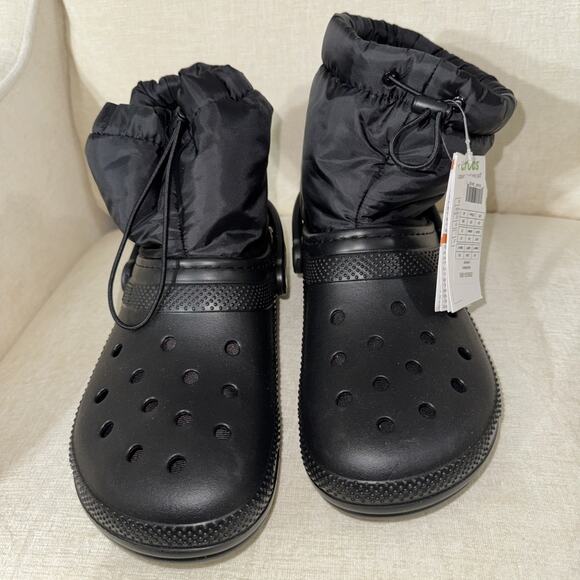 Crocs Unisex Black Classic Lined Neo Puff Boots | Mens 9/ Women\'s 11 BNWT